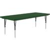 Pemberly Row 30" W x 72" D Contemporary Plastic & Metal Activity Table in Green view 1