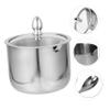 BIUDECO 1pc Stainless Steel Spice Container Lid Multifunctional Seasoning Jar for Sugar and Salt Storage Creative Condiment Box for Kitchen Organization Silver view 2