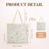 XTKELLY Aesthetic Canvas Tote Bag for Women. Stylish, Heavy-Duty Reusable Tote with Zipper Closure & Inner Pocket (Cats and fish) view 4
