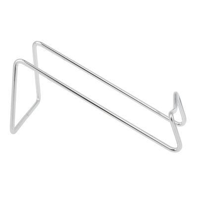 COLLBATH Wrought Iron Wine Display Rack Elegant Bright Silver Wine Holder for Kitchen Countertops Beer Bottle Shelf Versatile Storage Stand for Home Bars and Events