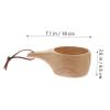 BEBEMOKO Japanese Style Wooden Milk Cup Creative Natural Wood Drinking Mug Rope for Coffee Tea Beer and Water Cafes Bars and Homes view 2