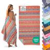 Sun Drunk Turkish Beach Towel XL (Boheme) - Cotton Turkish Beach Towels Oversized, Sand Free Swim Towel Quick Dry for Travel, Pool Towels Oversized Fast Drying for Bath, Soft & Lightweight view 1