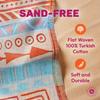 Sun Drunk Turkish Beach Towel XL (Boheme) - Cotton Turkish Beach Towels Oversized, Sand Free Swim Towel Quick Dry for Travel, Pool Towels Oversized Fast Drying for Bath, Soft & Lightweight view 3