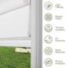 Sulugood No Drill Roman Shades for Windows No Tools Roman Shades, UV Protection, Thermal Insulation Roman Blinds, Easy to Install, Light Filtering-White 35" W x 56" H view 3