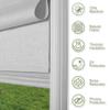 Sulugood No Drill Roman Shades for Windows No Tools Roman Shades, UV Protection, Privacy, Thermal Insulation Roman Blinds, Easy to Install, 70Blackout-Gray 76" W x 36" H view 3