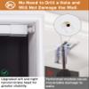 Sulugood No Drill Roman Shades,70% Blackout-Off White,37" W x 48" H view 3