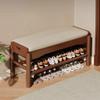 JOYNOW Footboard Bench Shoe Changing Stool Door Household Shoe Cabinet Bench Entrance Stool Solid Wood Entrance Long Stool Shoe Bench view 2