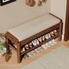 JOYNOW Footboard Bench Shoe Changing Stool Door Household Shoe Cabinet Bench Entrance Stool Solid Wood Entrance Long Stool Shoe Bench view 4