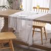 Pearl Gauze Table Runner Wedding Tablecloth Pearl Table Runner Table Runner Wedding Veil Beaded Pearl Lace Fabrics Table Decorations Soft Tulle Tablecloth (Navy,30*71") view 4