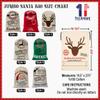 TEEAMORE Personalized Drawstring Christmas Sack Jumbo Gift Sack Personalized Package Storage Christmas Party Supplies Favors 19.5x27.5 IN 5 Pack view 3
