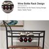 KEPIUAAF Bar Cart, Home Bar Hotel Serving Cart Wine Cart - Rolling Serving Cart Bar Serving Cart Home Rustic Mobile Kitchen Serving cart Industrial Vintage Style Wood Metal Serving Trolley view 4