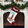 Famitrendz Personalized Brittany 2 Hold Red Heart Stockings, Merry Woofmas Stockings, Custom Dog Christmas Stocking with Name, Christmas Stockings for Pet Lover, Funny Gifts for Dog Mom Dogs Dad view 2