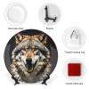 Decorative Tray with Display Stand Hungry Like A Wolf Printed Bone China Collections Plate Bone China Ornament for Home and Office Wall Decor view 3