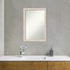 Amanti Art White Bathroom Mirror for Over Sink, 32x22 Custom Made Hardwood White Wash Narrow Rectangle Vanity Mirror, Medium Country Rustic Wood Frame, Hangs Horizonally and Vertically, Wall Decor view 4