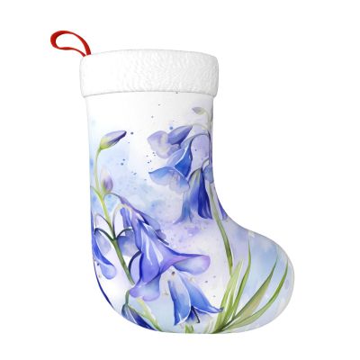 WZYWHJ Christmas Stocking - Festive Decorative Plush Stocking for Holiday Parties and Gifts Lily of The Valley Printed