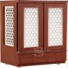 Wooden Temple Brown LED Light for Home and Office|Home Temple|Puja Mandir| Mandir with Doors and Storage Cabinets (18x12x10 Inches) view 1