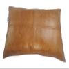 D DOLLY LAMB Lambskin Leather Pillow Cover - Sofa Cushion Case - Decorative Throw Covers for Living Room & Bedroom, 10X18 Inch - Light Brown Crunch Plain Pack of 2 view 2