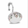 Christmas 12PCS Shower Curtain Hooks Rings, Winter Plant Pine Cone Berry Decorative Shower Curtain Hooks for Bathroom Stainless Steel Rustproof Shower Curtain Rings view 1