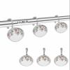Christmas 12PCS Shower Curtain Hooks Rings, Winter Plant Pine Cone Berry Decorative Shower Curtain Hooks for Bathroom Stainless Steel Rustproof Shower Curtain Rings view 2