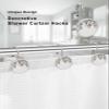 Christmas 12PCS Shower Curtain Hooks Rings, Winter Plant Pine Cone Berry Decorative Shower Curtain Hooks for Bathroom Stainless Steel Rustproof Shower Curtain Rings view 3