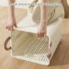 YOXIER Laundry Basket,Laundry Hamper, Laundry Basket with Wheels,Rolling Laundry Basket for Clothes, Foldable Dirty Clothes Portable Skinny Hamper,Small Laundry Basket for Bedroom, Dorm, 53L/37L Beig view 3