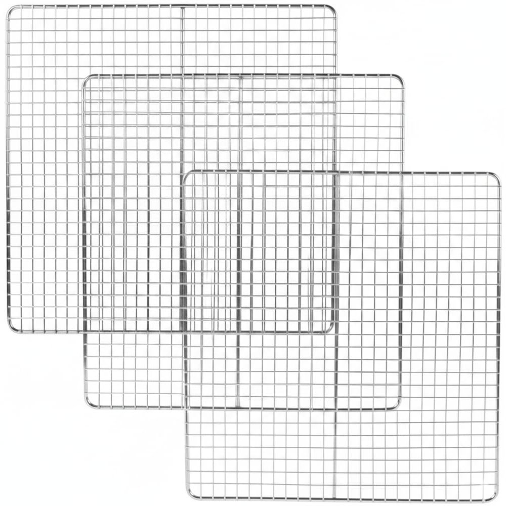Deep Fryer Screen 13-1/2 by 13-1/2-Inch, Replaces Pitco Fryer Crumb Screen Stainless Steel Deep Fryer Accessories, Fryer Grate(Pack of 3) (13 1/2" x 13 1/2")