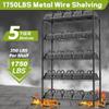 MODCART Storage Shelves, 4 PCS 36" L x 14" W x 72" H Heavy Duty Garage Wire Shelving Unit Loads 1750LBS, 5-Tier Adjustable Metal Industrial Utility Shelf Rack for Kitchen, Laundry Room, Basement view 4
