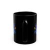 ElegantlySimple - Made in the USA - Coffee Mug, Ukrainian Folk Art Petrikivka Blue & Yellow Flowers view 4