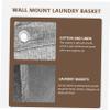 ABOOFAN Multi-functional Laundry Hamper Large Wall-mounted Folding Design Storage Bin Lid view 2
