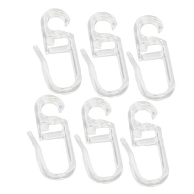 STOBAZA Gold Curtain Hooks 50pcs Bed Curtain Special Hooks Flexible Ring Wall Mount Holders