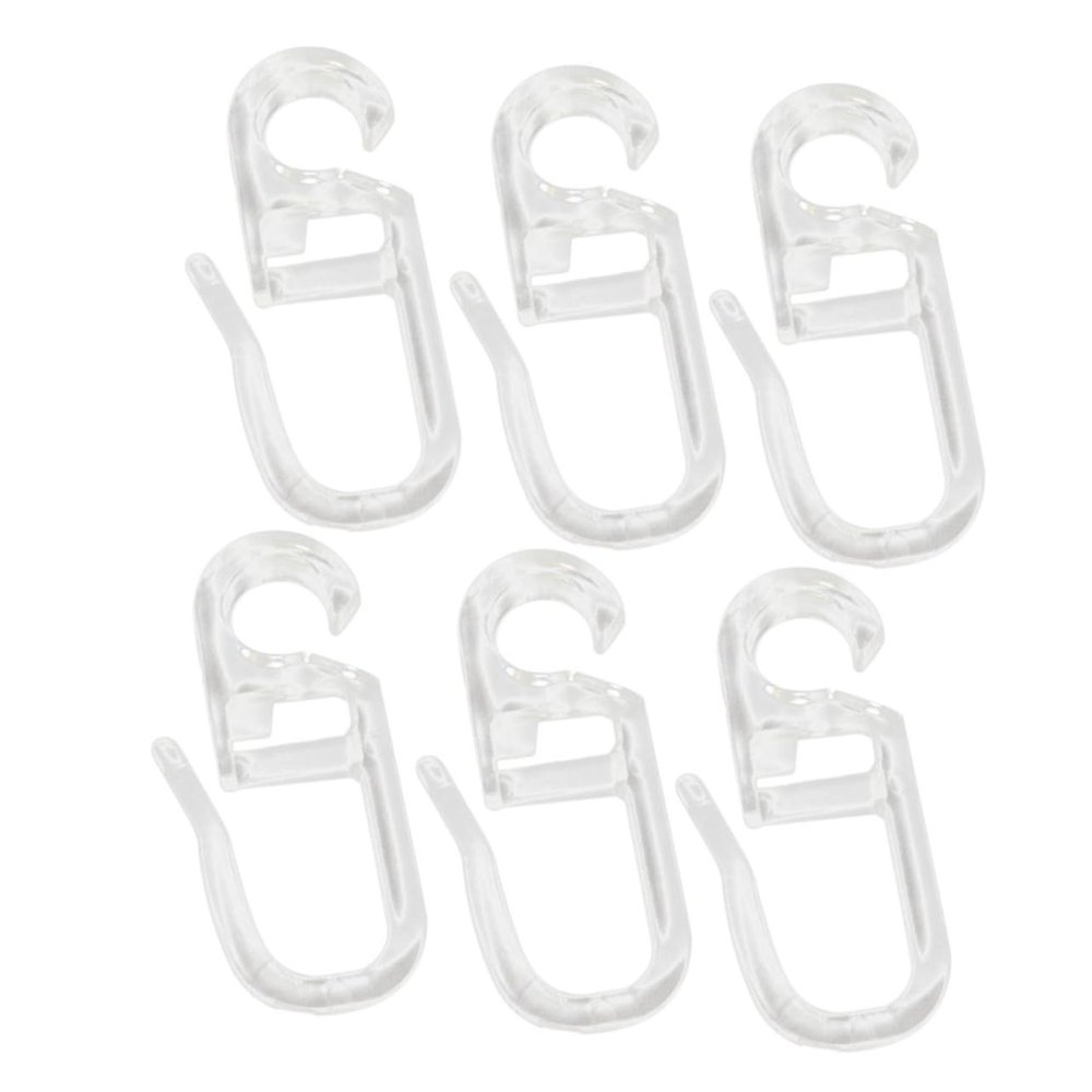 STOBAZA Gold Curtain Hooks 50pcs Bed Curtain Special Hooks Flexible Ring Wall Mount Holders