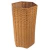 Cabilock Artificial Rattan Design Umbrella Storage Bucket Plastic Weighted Base Stand Indoor Entryway Basket Organizer view 1