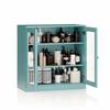 Palace Imports 100% Solid Wood Bathroom Cabinet, Clear Glass Doors, 32" w x 35.75" h x 15.5" d, Renewable Eco-Friendly Wood, Made in Brazil (Aqua, 2 Dr Glass) view 4