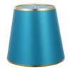 SEWOART Modern Fabric Drum Lampshade Round Decorative Light Shade for Table Desk Floor Lamps Easy Install Elegant Design Dark Green with Gold Trim view 1