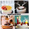 CHILDWEET 16pcs Antler Cupcake Toppers for Christmas Celebrations Elegant Dessert Picks for Birthdays Weddings and Anniversaries Chic Cake Decoration view 3