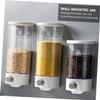 BIUDECO 1pc Wall Mounted Storage Jar for Coarse Cereals Easy Pressing Storage Organizer Space-saving Design for Kitchen and Pantry Use view 3