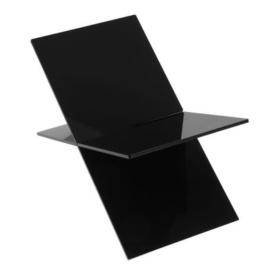 CAXUSD Acrylic Recipe Book Stand Large Black Display Holder for Kitchen Cooking Reading Minimalist Design for Cookbooks Magazines Menus