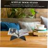 CAXUSD Acrylic Recipe Book Stand Large Black Display Holder for Kitchen Cooking Reading Minimalist Design for Cookbooks Magazines Menus view 2