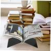 CAXUSD Acrylic Recipe Book Stand Large Black Display Holder for Kitchen Cooking Reading Minimalist Design for Cookbooks Magazines Menus view 3