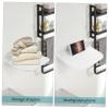 HOOTNEE Sturdy Wall-Mounted Storage Shelf Folding Storage Rack for Towels Clothes and Sundries Made of Material Space-Saving Design for Bathroom and Home Use view 4