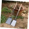 GRIRIW 2pcs Kitchen Stove Shovel Long Handle Coal Shovel for Household Ash Cleaning Fire Pit BBQ Ash view 2