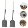 GRIRIW 2pcs Kitchen Stove Shovel Long Handle Coal Shovel for Household Ash Cleaning Fire Pit BBQ Ash view 3