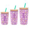 3 Pack Reusable Sleeve for Iced Coffee Cup, Coffee Neoprene Sleeve for Iced&Hot Drinks, Coffee Sleeve Compatible with Starbucks, Dunkin Coffee Cup. (Lalic Checkerboard) view 1