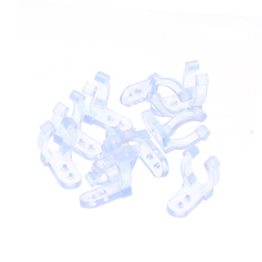 OSOLADY 10pcs Led Rope Light Holder PVC Mounting Clips Wire Clamps for Cords Easy Install for Outdoor Wedding