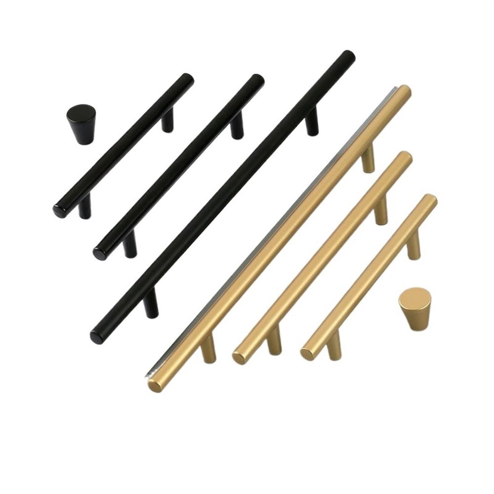 SOSODBBM Aluminum Alloy Kitchen Cabinet Door Handles Drawer Knobs Wardrobe Door Pulls Furniture Handle Hardware 2Pcs(Sand Gold 128mm)