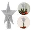 LUOZZY 10 Pcs Star Christmas Tree Topper Sparkling Xmas Tree Topper Star Ornament 3D Sequins Treetop Star for Christmas Trees Holiday Party Decor - Silver, 10CM view 4