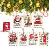 2024 Christmas Money Holders Gift, Christmas Money Holders for Cash, Wooden Christmas Money Holder Ornaments with Blessing Charm Hanging, Happy Santa Christmas Money Dispenser (A(7PCS)) view 1
