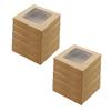 OUNONA Compact Cake Boxes 10pcs Kraft Paper Bakery Boxes with Window view 1