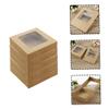 OUNONA Compact Cake Boxes 10pcs Kraft Paper Bakery Boxes with Window view 2