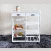 yanzhuen001 Kitchen Mobile Shelf, Kitchen & Dining Room Cart with 2-Drawer,3-Shelf Storage Rack with Rolling Wheels,Ease of Mobility,Cart view 2